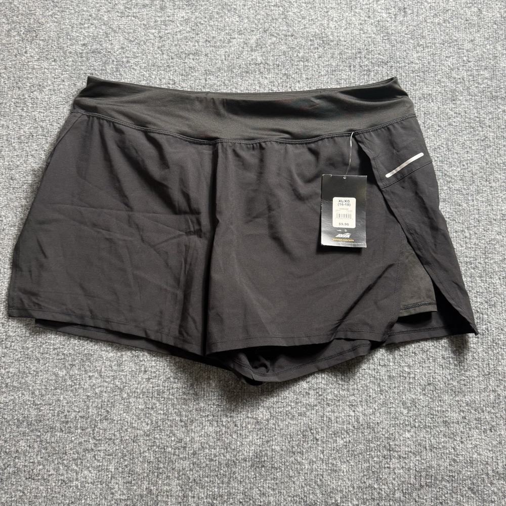 NWT Avia Womens Black Athletic Running Workout Skort Shorts Size XL 16-18